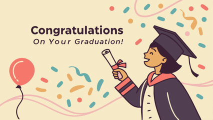 Fototapeta premium happy-graduation-poster (2)