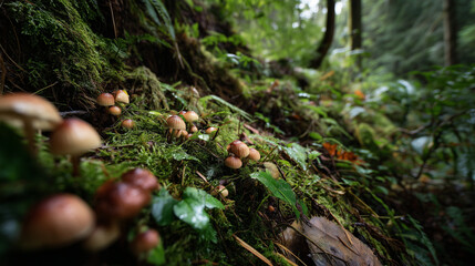 Obraz premium mushrooms in the forest