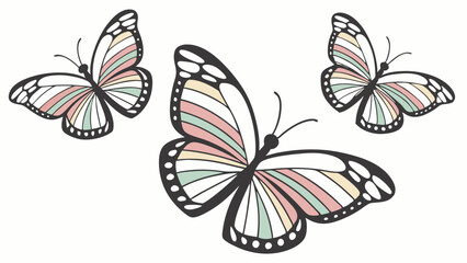 rainbow-butterfly-vector-icon-set