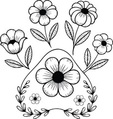 Floral Dog Paw svg, Dog svg, Dog mom svg