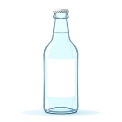 bottle of water isolated on white background 
