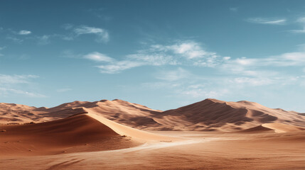 Naklejka premium desert landscape with blue sky