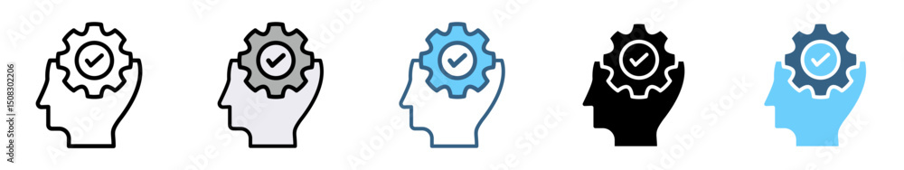 Poster waterfall icons with various information styles and colors of requirements, design, develop, test an