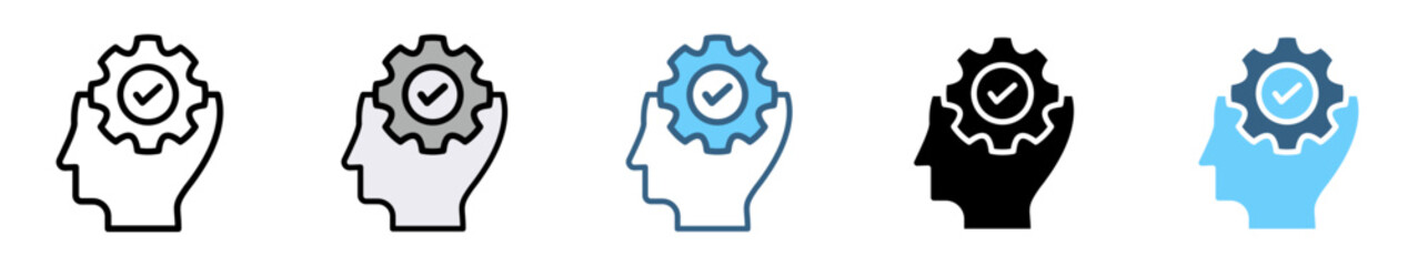 WATERFALL icons with various information styles and colors of requirements, design, develop, test and deploy icons infographics symbol background