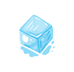 Hand-Drawn Ice Cube Vector Summer Drinks, Cocktails, and Refreshment Designs.