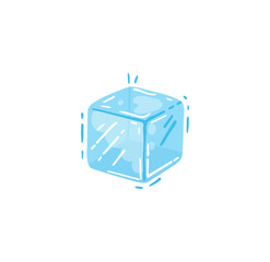 Hand-Drawn Ice Cube Vector Summer Drinks, Cocktails, and Refreshment Designs.