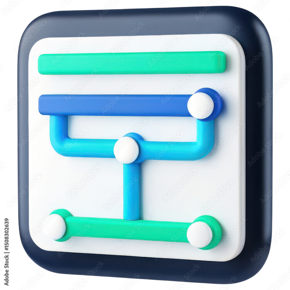 Poster vpn proxy protection concept. puzzle toy with colorful interconnected shapes.