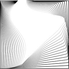 Squares with rotating radial. Design element for logo, prints, template