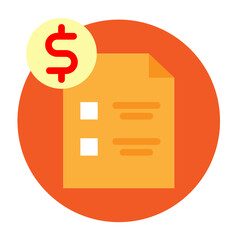 Monthly Budget Planner Vector Flat Icon Design