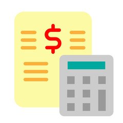 Cost Calculator Vector Flat Icon Design