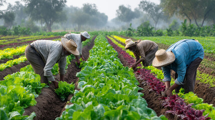 farmer working in rice field