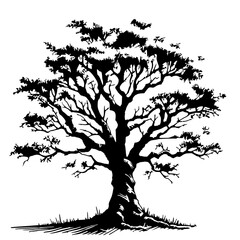 Tree sketch silhouette