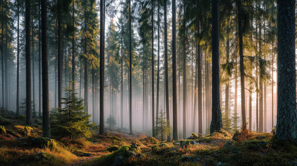 morning in the forest