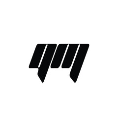 QM monogram logo design letter text name symbol monochrome logotype alphabet character simple logo
