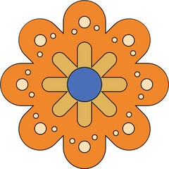 Groovy Retro Flower