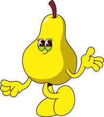 Retro Pear Character