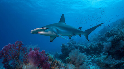 Obraz premium shark in aquarium