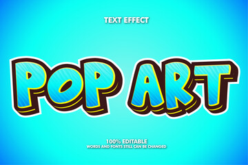 Pop art text effect editable