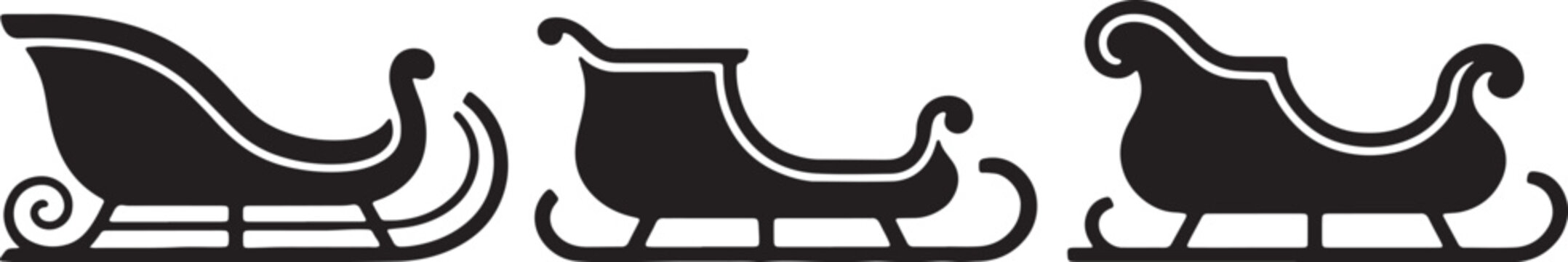 Santa sleigh silhouette, Christmas sleigh silhouette, Santa Claus sleigh, sleigh silhouette, Christmas silhouette, 