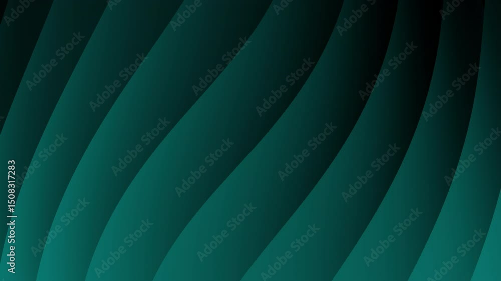 Poster curved dark green stripes create a smooth, abstract background with a modern and minimalistic vibe, 