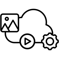 Cloud Media Icon