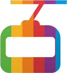 Pride Month Transport Icon Rainbow LGBTQ Icon