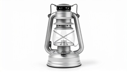 old oil lamp on white background
