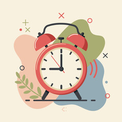 Alarm clock – minimal pastel wake-up icon