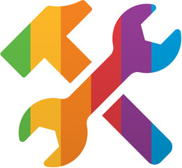 Pride Month Repair Icon Rainbow LGBTQ Icon