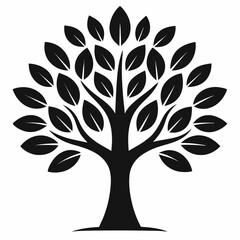 silhouette black tree