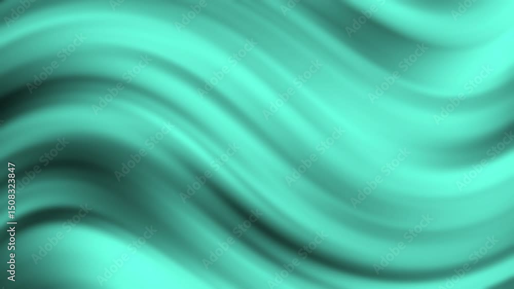 Poster smooth teal waves create an abstract, flowing background with a calming effect, abstract texture gra