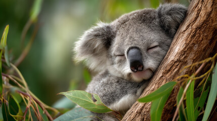 koala in a tree