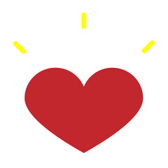 Emotional Heart Vector Flat Icon Design