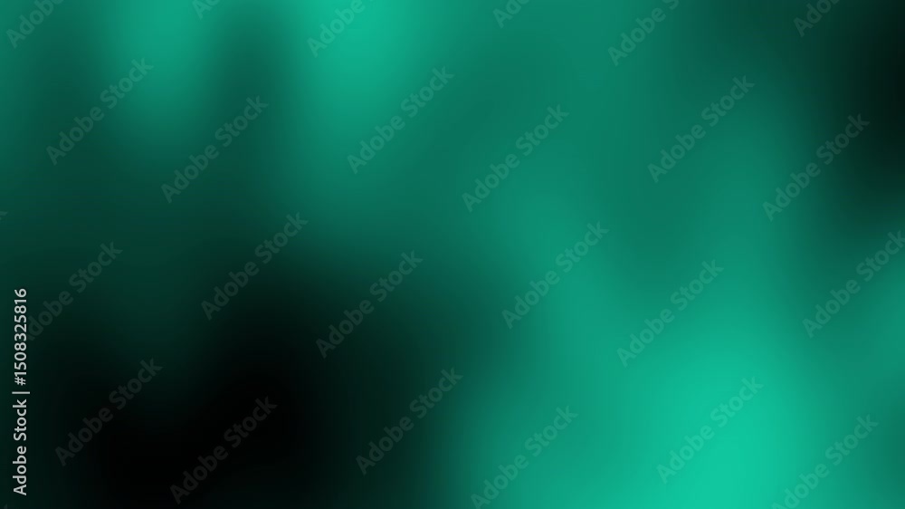 Poster a smooth teal and black abstract gradient with soft flowing transitions between colors, abstract tex