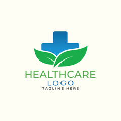 Green wellness and healthcare logo design-abstract human figures with green leaves and healthy lifestyle