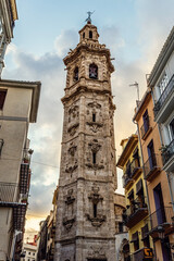 Tower of the Church of Santa Catalina one of the oldest in Valencia Spain