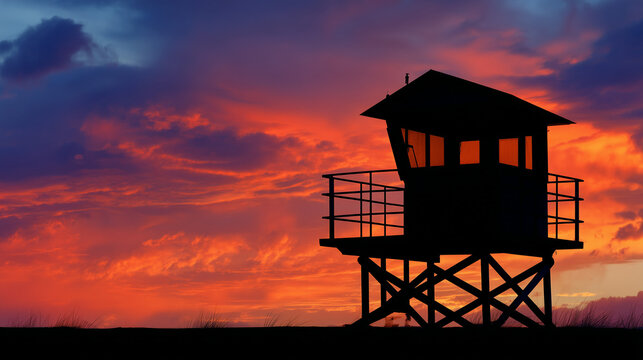 lighthouse at sunset - Powered by Adobe