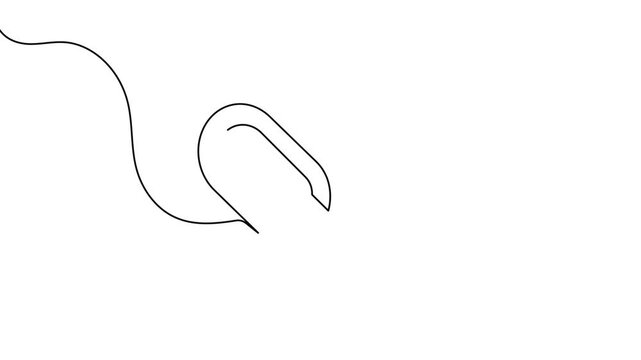  Chain link continuous one line drawing animation 4k video
