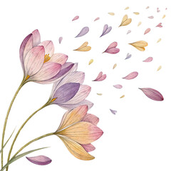 abstract floral background with flowers. Springtime petals 