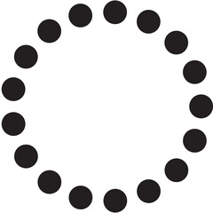 Dots in circle form. Design elements
