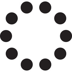 Dots in circle form. Design elements