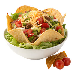 Taco Salad Isolated on Transparent Background