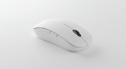 Sleek white wireless computer mouse (1)