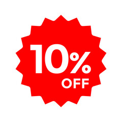 10% Offer Discount sticker Label, Discount Sale Label.