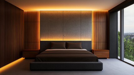 A zen-like sanctuary whispers tranquility with warm amber shadows, ideal for Hygge celebrations and contemplative meditation moments