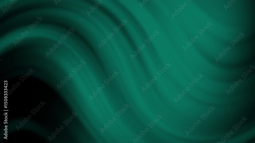 Poster smooth green waves creating a soft abstract background with gentle gradient and flowing motion, abst