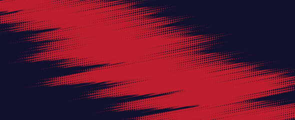 Halftone dots red and blue color pattern gradient grunge texture background. Dot pop art comic sport style vector illustration. grunge vector dots