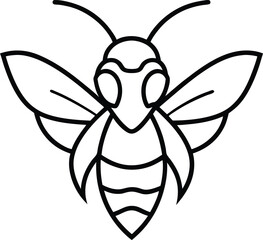 vector illustration of a wasp