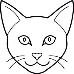 vector illustration of cat head