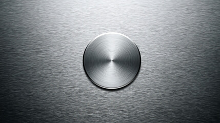 A lustrous stainless steel button whispers futuristic elegance, minimalism's zen, perfect for World Industrial Design Day aesthetics
